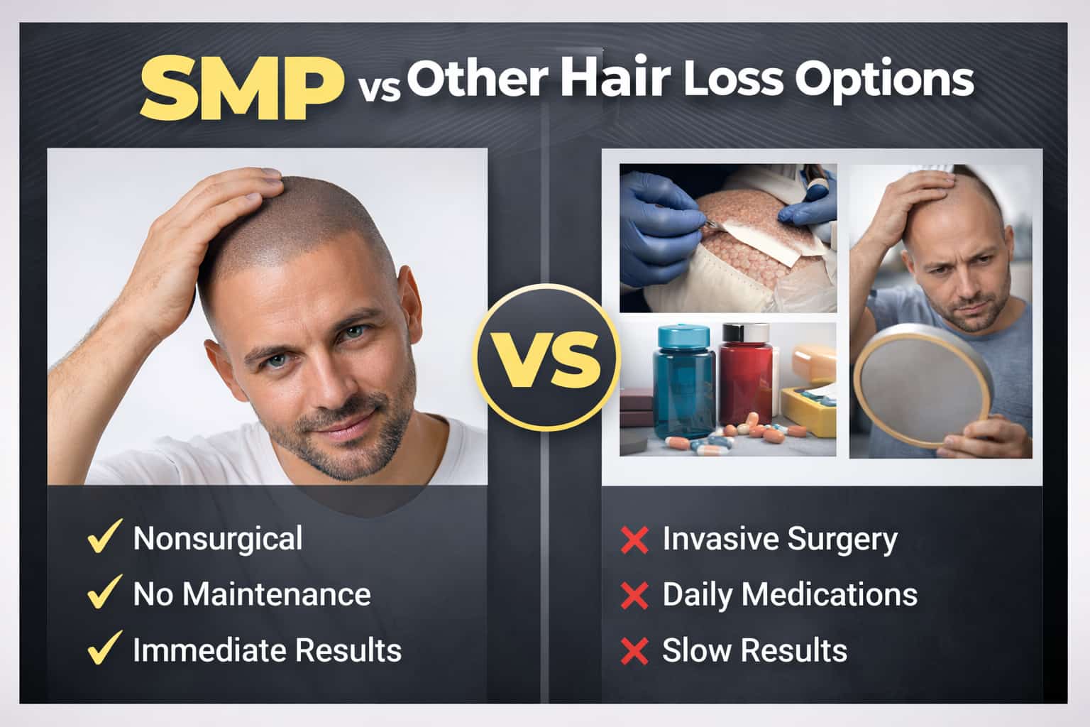 SMP vs Other Hair Loss Options