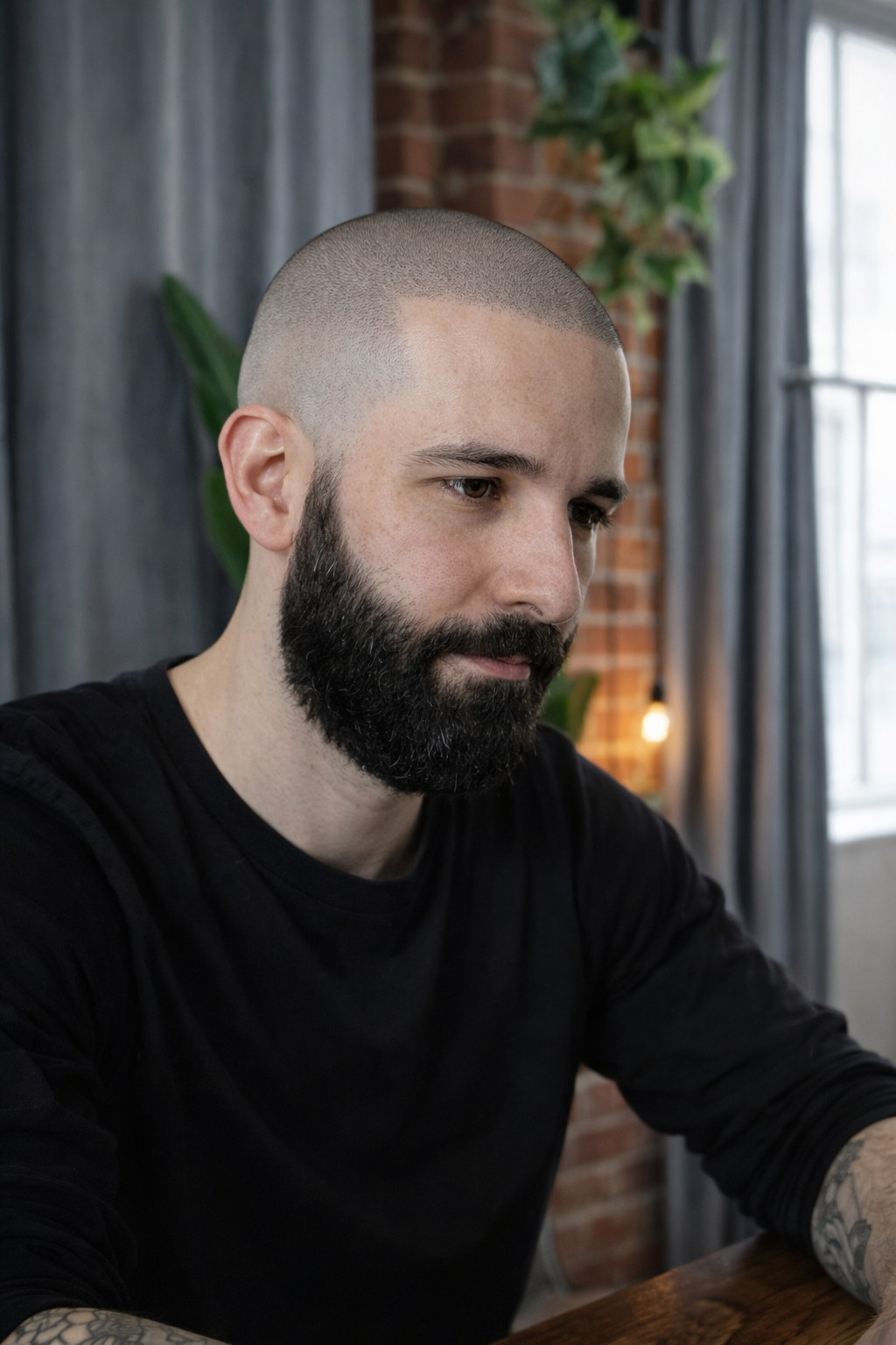 natural hair tattoo look